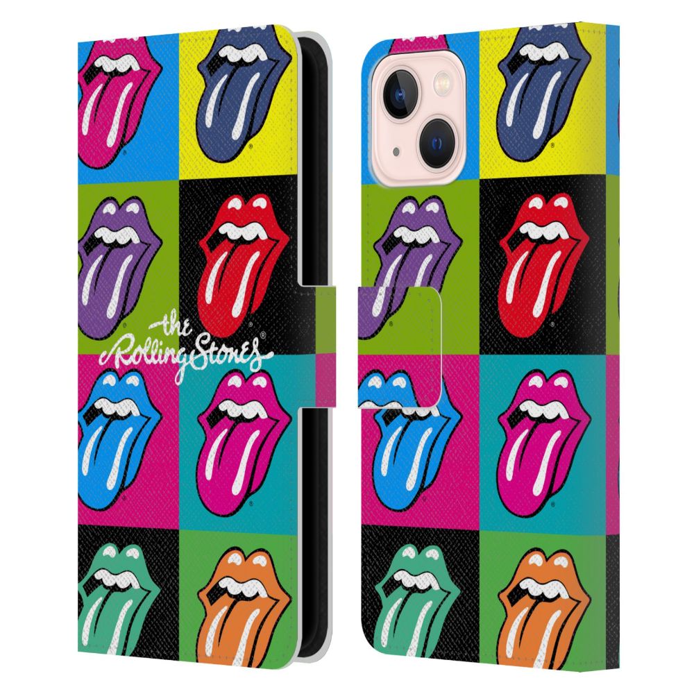 ROLLING STONES ローリングストーンズ (来日 35周年 記念 ) - Pop Art 1 レザー手帳型 / Apple iPhoneケース - PGS